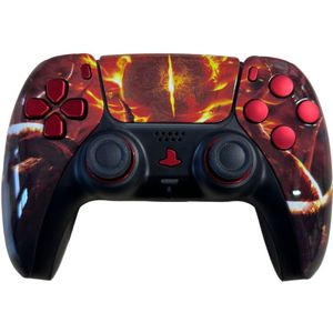 Clever PS5 Custom Flaming Eye Of Sauron Controller