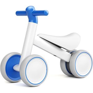 Loopfiets 1 jaar - Baby loopfiets - Mini met 4 wielen - Peuters - Fiets zonder pedalen