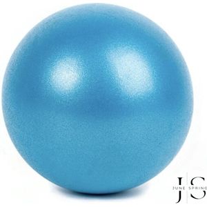 June Spring - Yoga Bal - Kleur: Blauw - 25cm diameter - Pilates - Fitness - Draagbaar - Buikspieren - Rugspieren - Armspieren - Schouders