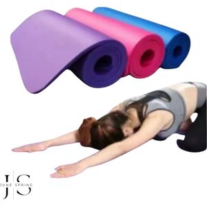 Yogamat - Kleur: Paars - Anti-Slip - 6 mm Dik - Fitnessmat - Sportmat - Pilates Mat - Mat voor Sport - Draagbaar
