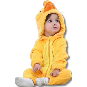 Groen Dinosaurus Baby Dieren romper Verkleedpak – Peuter CarnavalKostuum – Onesie Kinderen 6 maanden tot 2 jaar – Flanel – Voor Kerstmis, Sinterklaas Cadeau – Jongen & Meisjes - Jumpsuit – Pyjama of Boxpak – Kruippak – Perfect kraamCadeau