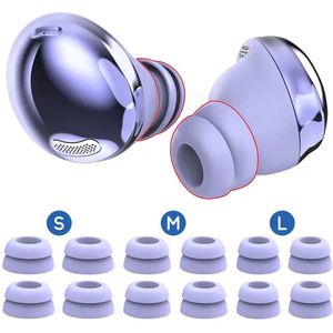 Ibley Siliconen tips voor Samsung Galaxy buds pro paars double flange - Siliconen Earplug - Double flange design - S/M/L formaat - 6 paar - 3 maten