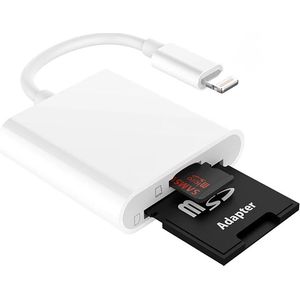 Ibley Lightning 2 in 1 SD Kaartlezer - Micro SD en SD - Wit