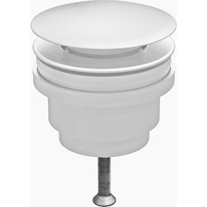 Clickwaste afvoerplug mat wit 5/4 zonder overloop