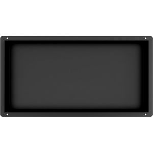 Mat zwart RVS Inbouwnis met tegelflens 30x60x7cm Inbouwnis badkamer en Douche