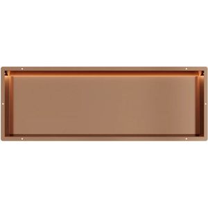 Copper RVS Inbouwnis 30x90x7cm met tegelflens en RGB verlichting