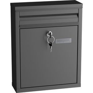 Brasq Brievenbus Zwart Rvs – Wandbrievenbus - Met Krantenvak En Slot Montagemateriaal Sleutels Brasq Brievenbus Zwart Rvs – Wandbrievenbus - Met Krantenvak En Slot Montagemateriaal Sleutels