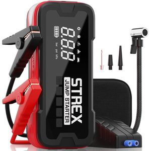 STREX SP313 Jumpstarter - Compressor - 4000A - 24000mAh - Inclusief Opbergtas