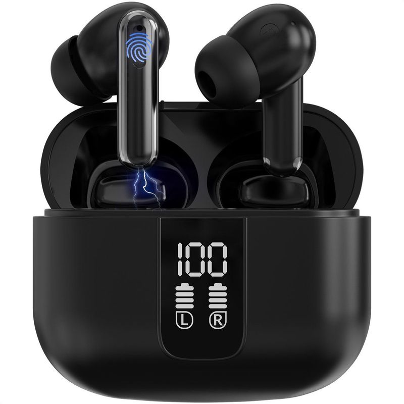 Strex - Draadloze Oordopjes - Active Noise Cancelling - Zwart - Bluetooth 5.3