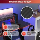 AVALO - AP68 - Gamebureau - Zwart - Metaal - Carbon Bureaublad