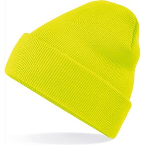 CHPN - Beanie - Muts - Gehaakte - Hippe muts - Wintermuts - Winter accessoire - Koud hoofd - Neon geel