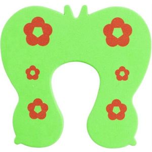 CHPN - Deurstopper - Deur stop - Muurbeschermer - Vlinder - Geen vingers tussen de deur - Foam - Vlinder - Groen - Deur openhouder - Universeel