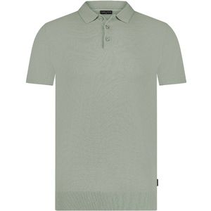 Saint Steve - Polo Shirt - Groen - 50% Linnen 42% Katoen 8% Polyamide