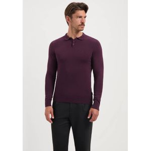 Saint Steve - Berend - Slim Polo - Donkerpaars - Fijn Gebreid