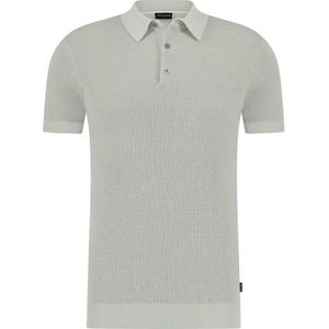 Saint Steve regular polo gebreid grijsgroen