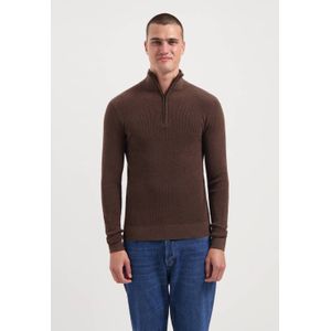 Saint Steve - DOMINIC - Gebreide Trui - Bruin - Ingebreid Patroon