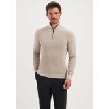 Saint Steve T-shirt blauw (Maat: M) - Effen - Halslijn: Opstaande kraag met rits,