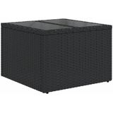 vidaXL - 11-delige - Loungeset - met - kussens - poly - rattan - zwart