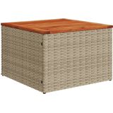 vidaXL - 8-delige - Loungeset - met - kussens - poly - rattan - beige