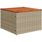 vidaXL - 13-delige - Loungeset - met - kussens - poly - rattan - beige