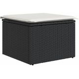 vidaXL - 8-delige - Loungeset - met - kussens - poly - rattan - zwart