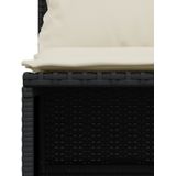 vidaXL - 5-delige - Loungeset - met - kussens - poly - rattan - zwart