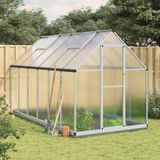 Vidaxl - Gewächshaus mit Fundamentrahmen Silber 334x169x202cm Aluminimum