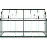 Vidaxl - Gewächshaus mit Fundamentrahmen Grün 334x169x202 cm Aluminimum