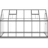 Vidaxl - Gewächshaus mit Fundamentrahmen Anthrazit 334x169x202 cm Alu