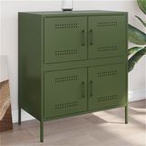 Sideboard Olivgrün 68x39x79 cm Stahl Vidaxl