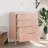 Vidaxl - Sideboard Rosa 68x39x89 cm Stahl
