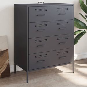 vidaXL - Dressoirx39x89 - cm - staal - antracietkleurig