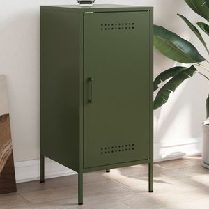 vidaXL - Dressoir - Olijfgroen - Staal - 36x39x79 cm