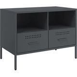vidaXL Tv-meubel 68x39x50,5 cm staal antracietkleurig