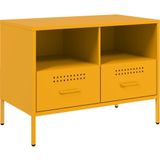 vidaXL - Tv-meubelx39x50,5 - cm - staal - mosterdgeel