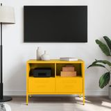 vidaXL - Tv-meubelx39x50,5 - cm - staal - mosterdgeel
