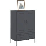 vidaXL - Hoge - kastx39x101,5 - cm - staal - antracietkleurig