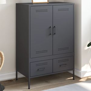 vidaXL - Hoge - kastx39x101,5 - cm - staal - antracietkleurig