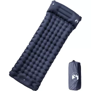 CampTeck Opblaasbaar Balanskussen – 32 Cm – Met Handpomp – Voor Yoga, Gymnastiek & Revalidatie – Antislip – Massagenoppen