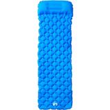 vidaXL Kampeermatras met kussen opblaasbaar 1-persoons blauw