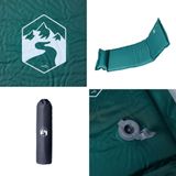 vidaXL - Kampeermatras - met - kussen - zelfopblazend - 1-persoons - groen