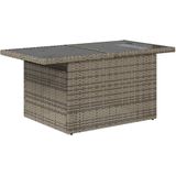 vidaXL 9-delige Loungeset met kussens poly rattan grijs