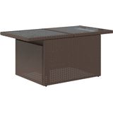vidaXL - 10-delige - Loungeset - met - kussens - poly - rattan - bruin