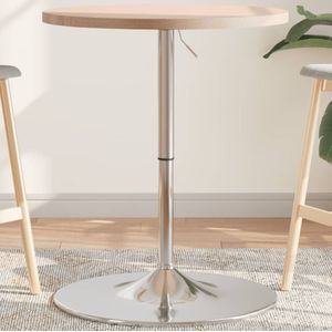 vidaXL Bartafel Ø 60x90,5 cm massief eikenhout