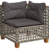Vidaxl - 8-tlg. Garten-Sofagarnitur mit Kissen Grau Poly Rattan