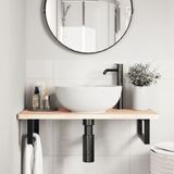 vidaXL Wandbeugels - Staal - Zwart - 2 Stuks - Rechthoekig