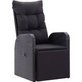 vidaXL 9-delige Tuinset poly rattan zwart
