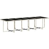 vidaXL - 13-delige - Tuinset - met - kussens - poly - rattan - lichtgrijs