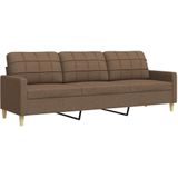 vidaXL 3-Sitzer-Sofa Braun 210 cm Stoff