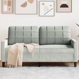 2-Sitzer-Sofa Hellgrau 140 cm Samt Vidaxl